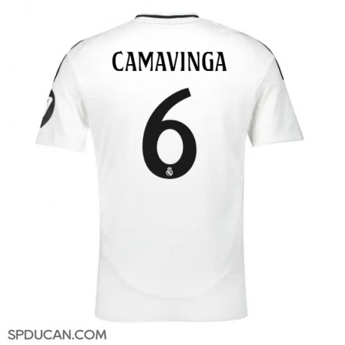 Muški Nogometni Dres Real Madrid Eduardo Camavinga #6 Domaci 2024-25 Kratak Rukav